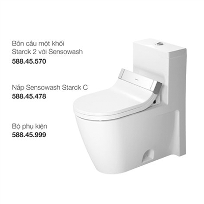 Bồn cầu một khối Starck 2 với Sensowash 588.46.411